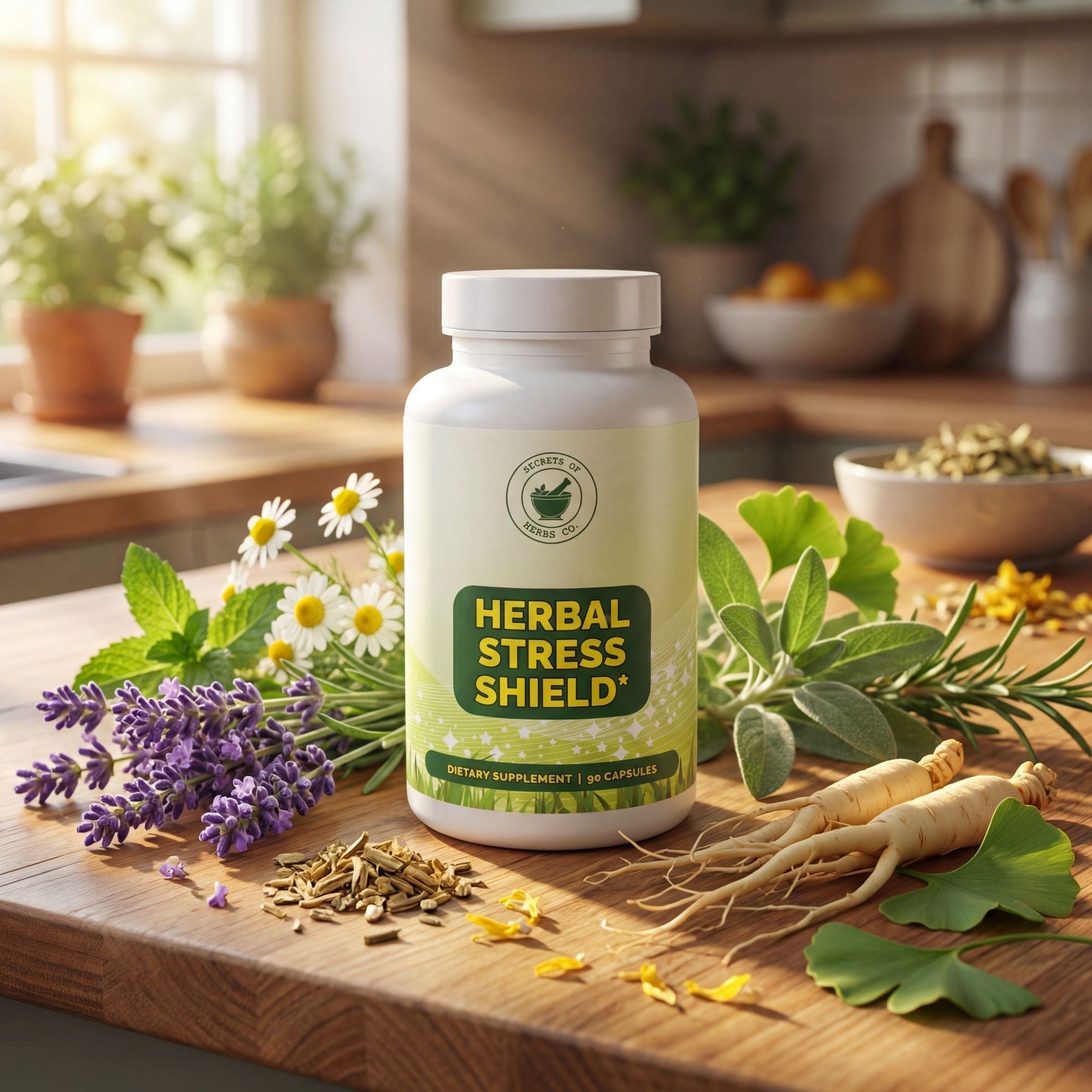 Herbal Stress Shield: Natural Calm for Modern Life