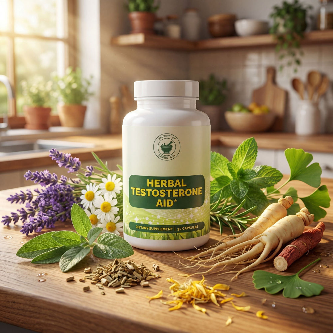 Herbal Testosterone Aid: Support Healthy Male Hormone Levels Naturally